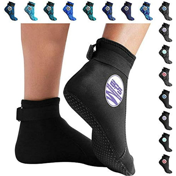Surfing Flexible Dive Socks Glued Blind Stitched Anti-Slip Wetsuit Boots for Men Women BPS Smart Sock 3mm Neoprene Beach Water Socks Low Cut Beach Booties